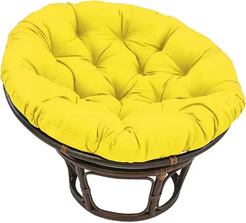 Miniatura 9 de HUHJYUGE Cojín de asiento para cesta colgante de 16 x 16 pulgadas, cojín para silla de columpio suave, cojín redondo para silla de huevo colgante