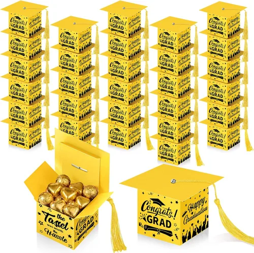 Miniatura 16 de TaoBary 30 cajas de dulces de graduación 2026, decoraciones de graduación, regalos de fiesta, caja de gorra de graduación con borla para suministros
