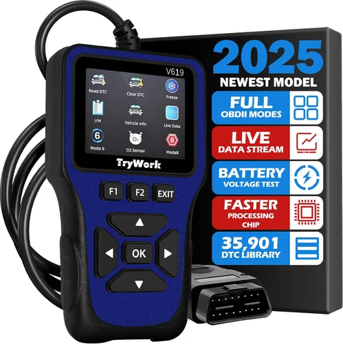 Escáner de Diagnóstico OBD2, Lector de Códigos del Motor con Búsqueda de 35901 DTC, Modo 6 y 8, Preparación I/M para Todos los Autos OBDII desde