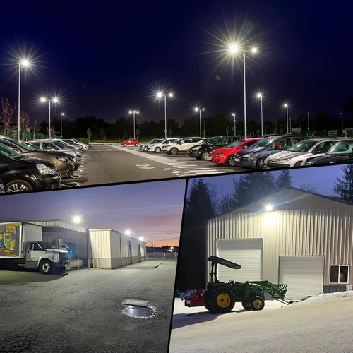 Miniatura 8 de Luces de Estacionamiento 240W 36000LM Montaje de Brazo Ajustable Luces de Caja de Zapatos para Exteriores con Fotocélula de Anochecer a Amanecer