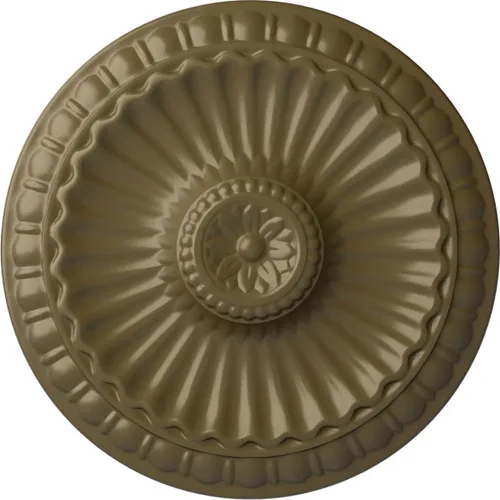 Miniatura 92 de Ekena Millwork CM11LI Medallón de techo Linus, 11 1/4"OD x 1 1/8"P 11 1/4", imprimado en fábrica Primed