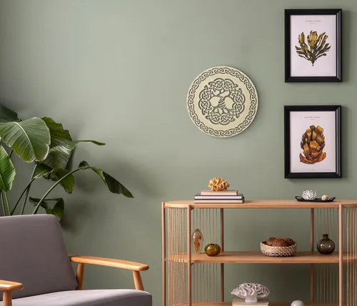 Miniatura 5 de Árbol de la vida MFG de cuarto nivel de 12 pulgadas, arte de pared de madera celta antigua, símbolo de conexión física y espiritual, escultura