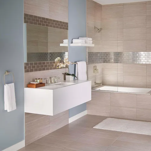 Miniatura 3 de American Standard Townsend 7353841.295, grifo de baño de 2 manijas generalizado de 8 pulgadas, 1.2 GPM, níquel cepillado cepillado níquel