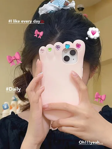 Miniatura 6 de Funda para iPhone 13 Pro Max, fundas 3D Kawaii para teléfono, divertidas y lindas de dibujos animados con pie de uñas decoradas, funda de silicona