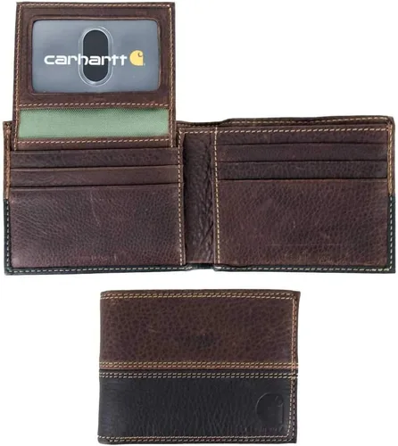Miniatura 22 de Carhartt Carteras, billetera y portapasaporte para hombre, duradera billetera plegable, disponible en cuero y lona
