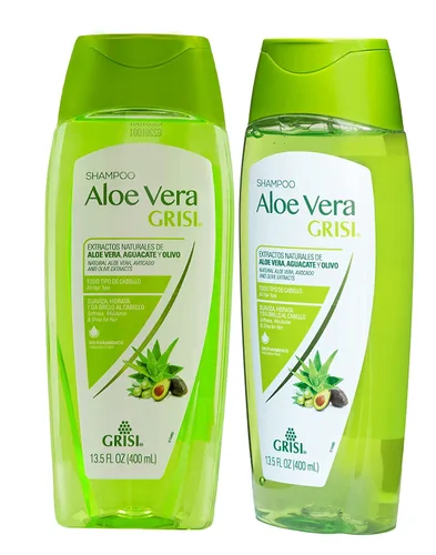 Grisi Shampoo de Sábila, Shampoo para el cabello, Suaviza y nutre con exgtracto de Sábila. Sin parabanos para un cabello brilloso y manejable, 400