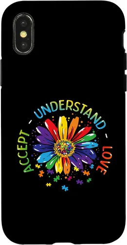 Miniatura 5 de Funda para iPhone 11 con diseño de flores ASD y arcoíris para concienciación sobre el autismo