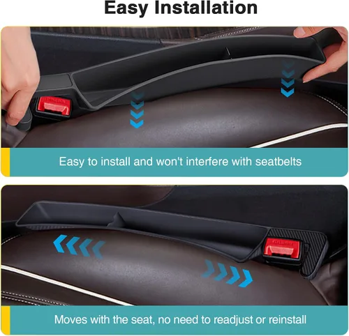Miniatura 7 de Organizador Relleno de Espacio de Asiento de Coche, Paquete de 2 Organizador de Asiento Delantero - Ajuste Universal para SUV, Camioneta, Caja