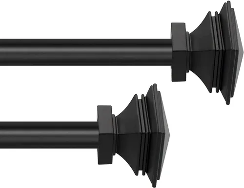Miniatura 30 de Deco Window - Varilla ajustable para cortinas para ventanas de 18 a 44 pulgadas, poste de hierro de 1 pulgada extendible de alta resistencia