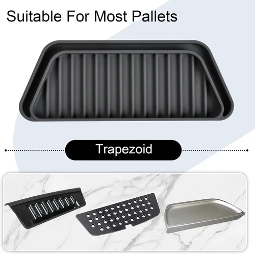 Miniatura 6 de Bandeja colectora de goteo para refrigerador KindGa, protector para bandeja dispensadora de hielo y agua, almohadilla para derrames de agua del Negro