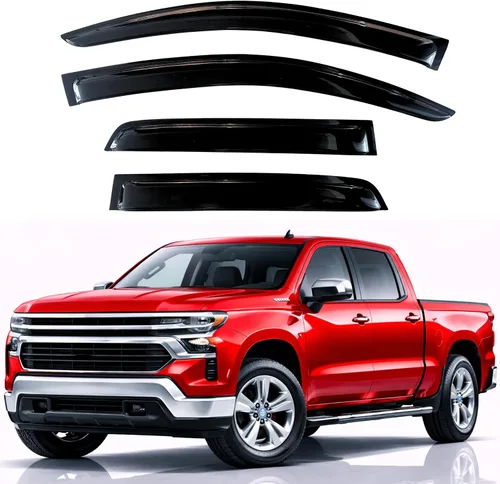 Miniatura 91 de KPY Moldura deflectora de viento para ventana con protección para lluvia, Chevy Tahoe/GMC Yukon 1995-2000, Suburban C/K1500/2500/3500 1992-2000