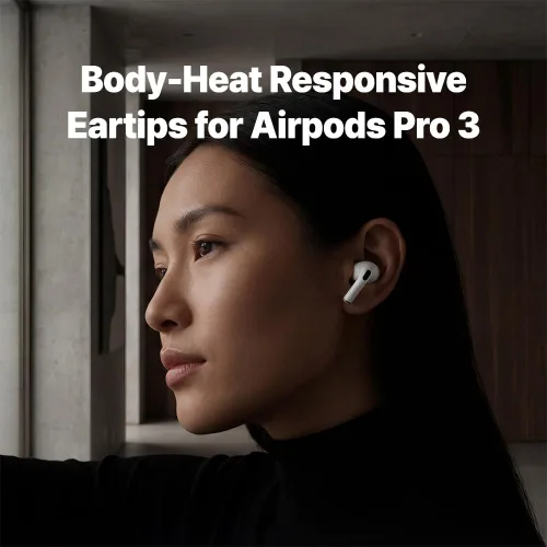 Miniatura 2 de XELASTEC 2 Puntas de Reemplazo para AirPods Pro 3 – Material Adaptable al Calor Corporal, Sellado Sin Costuras, Filtro Micro de 12 Agujeros, Puntas