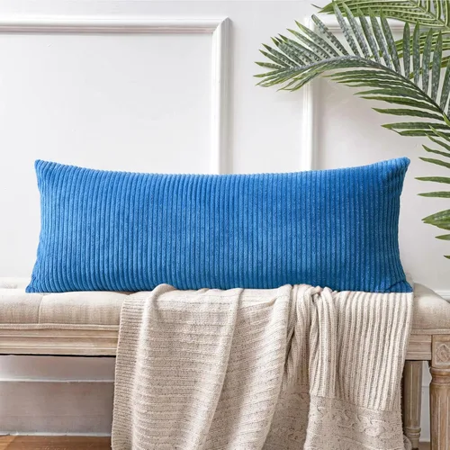 Miniatura 397 de Artscope Fundas de Almohada de Pana a Rayas Acogedoras Súper Suaves Decorativas Cuadradas Fundas de Cojín para Sofá Sillón Dormitorio Decoración