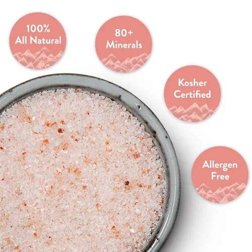 Miniatura 5 de FALKSALT Sal rosa del Himalaya - grano fino 1.1 libras.
