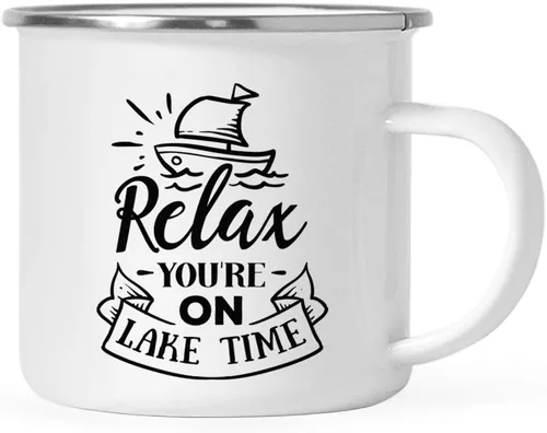 Miniatura 25 de Andaz Press Taza de café de acero inoxidable de 11 onzas, regalo de «And So The Adventure Begins», 1 paquete, cumpleaños, Navidad, exteriores, boda