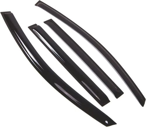 Visor de ventana compatible con Infiniti QX56 2004-2010, DGWV2-587, deflector de montaje exterior, protector de lluvia, humo oscuro, juego de 4