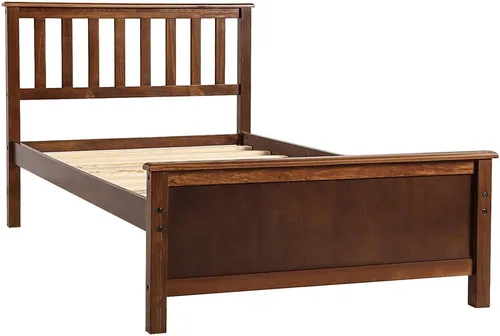 Miniatura 7 de Twin Bed, Premium Platform Bed Frame with Strong Wood Slat Support, Easy Assembly, No Box Spring Needed (Walnut)