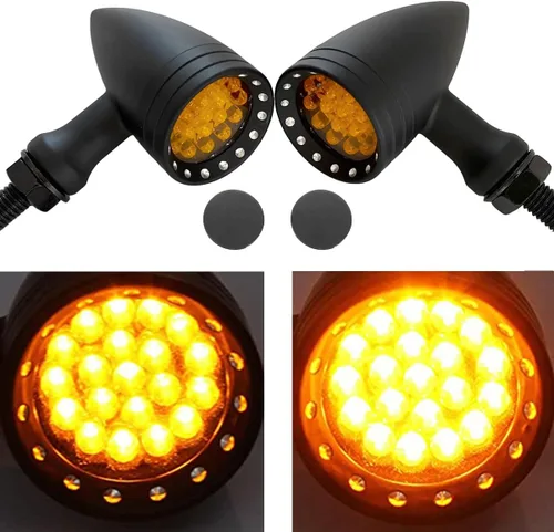 Miniatura 16 de FATECIM 2 luces LED de señal de giro para motocicleta, luces de conducción de alta resistencia, intermitentes traseros para Bobber Harley, Honda
