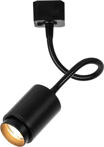 Miniatura 7 de Kiven Iluminación de riel tipo H, 1 luz moderna Halo Track accesorios de iluminación con cuello de cisne flexible de 360°, foco LED de aluminio
