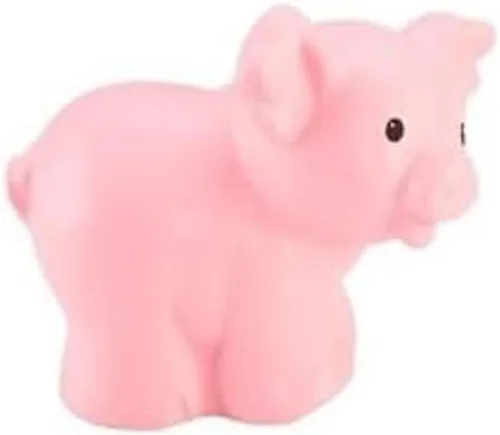 Miniatura 3 de Mattel Pieza de repuesto para el juego Fisher-Price Little People – CHD20 ~ Figura de repuesto de cerdo rosa ~ Funciona con Fisher-Price Farm