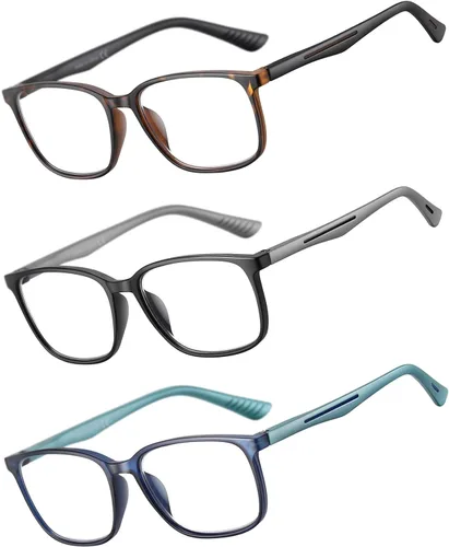 Miniatura 7 de Reading Glasses for Men,Blue Light Blocking Readers for men with Comfort Spring Hinge