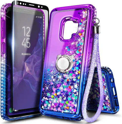 Miniatura 49 de NGB Diseñada para funda Samsung Galaxy Note 10+ (Plus), Rosa/Aguamarina Funda con Purpurina Líquida Brillante Linda para Mujeres Niñas Niños