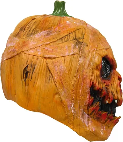 Miniatura 7 de Máscara de calabaza de Halloween, máscara de monstruo de calabaza aterradora, máscara de látex de cabeza completa espeluznante para fiesta