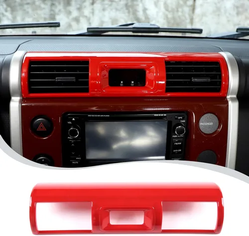 Miniatura 10 de Cubierta decorativa de marco de salida de aire con control central de acrilonitrilo butadieno estireno para Toyota FJ Cruiser 2007-2021