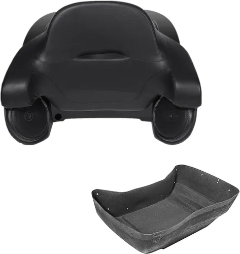 Miniatura 12 de TCMT Caja de maletero para motocicleta King con respaldo envolvente y portaequipajes con altavoces, para 2 personas, compatible con Harley 2014-2025