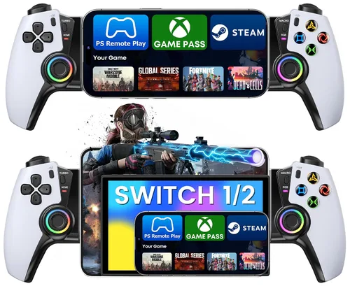 Miniatura 11 de KICKDOT Controlador MC5000 Pro para Switch 2/1/OLED y iPhone/Android - Joystick de efecto Hall, controlador inalámbrico Bluetooth