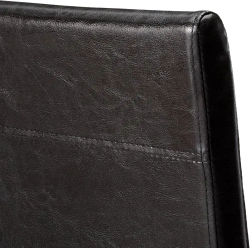 Miniatura 6 de Roundhill Furniture Noyes - Silla de comedor de piel sintética con marco de metal, juego de 4, color negro