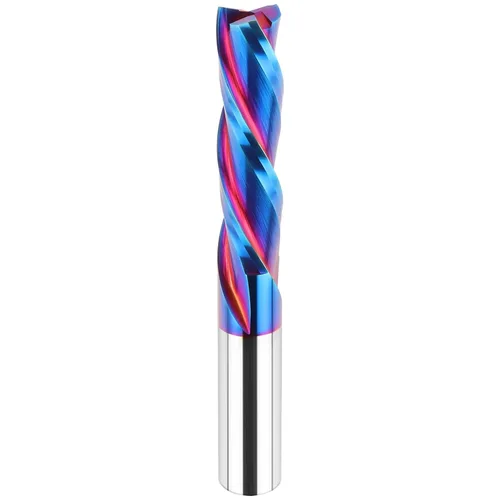 EANOSIC Broca de fresadora en espiral de corte hacia abajo extra larga (10 cm) con vástago de 1/2 pulgada, diámetro de corte de 1/2 pulgada, brocas