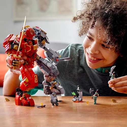 Miniatura 3 de LEGO NINJAGO Fire Stone Mech 71720 Kit de construcción con mecha ninja (968 piezas)