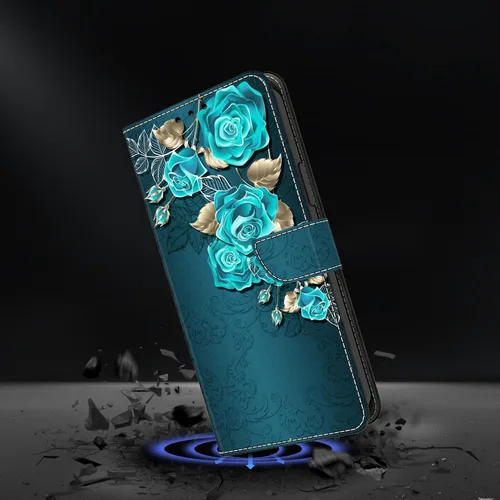 Miniatura 6 de Funda para Moto G 5G 2022, Moto G 5G 2022, funda protectora de piel sintética con tarjetero para Motorola Moto G 5G 2022 - Rosa azul