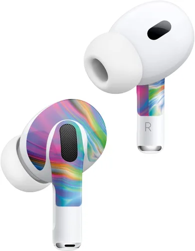 Miniatura 2 de MightySkins - Fundas compatibles con Apple AirPods Pro 2 – Prismatic Vortex Funda protectora de vinilo duradera y única Fácil de aplicar, quitar