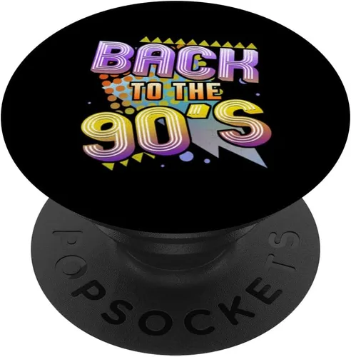Back To The 90s Nostalgia Retro 1990 Party Costume Men Women PopSockets Standard PopGrip