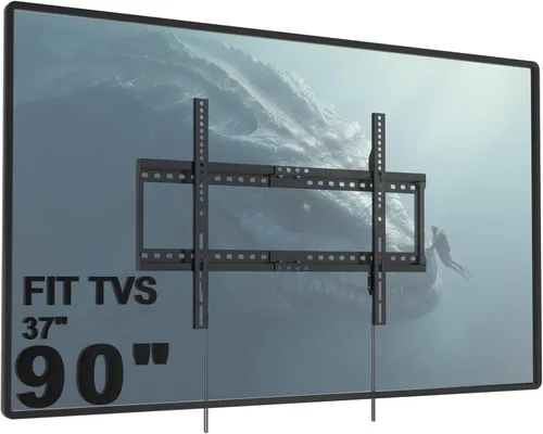 WALI - Soporte de pared para TV de perfil bajo para televisores planos curvos de 37 a 90 pulgadas hasta 165 lbs, montaje de pared de perfil bajo