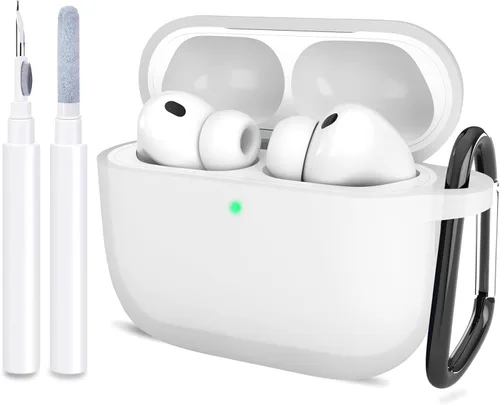 Miniatura 33 de Compatible con AirPods Pro 3, funda protectora de silicona suave con kit de limpieza de llavero para mujeres y hombres para Apple AirPods Pro de 3ª