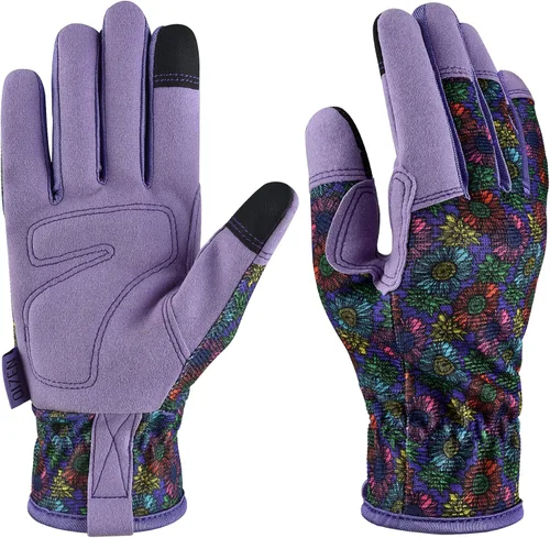 Guantes de Jardinería OIZEN para Mujeres y Hombres, Guantes de Jardín con Pantalla Táctil, Guantes de Trabajo a Prueba de Espinas y Pinchazos,