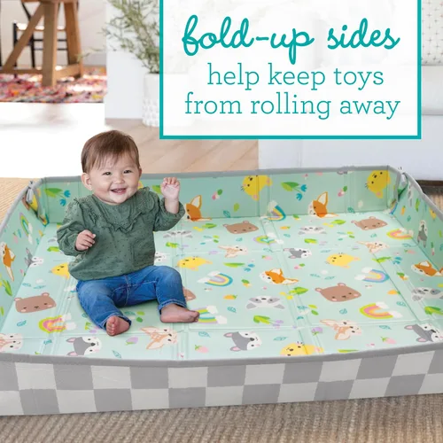 Miniatura 3 de Infantino Alfombra de Espuma Suave Plegable, Alfombra de Juego para Bebés para Tiempo de Barriga y Juego en el Piso, Liviana, Fácil de Almacenar