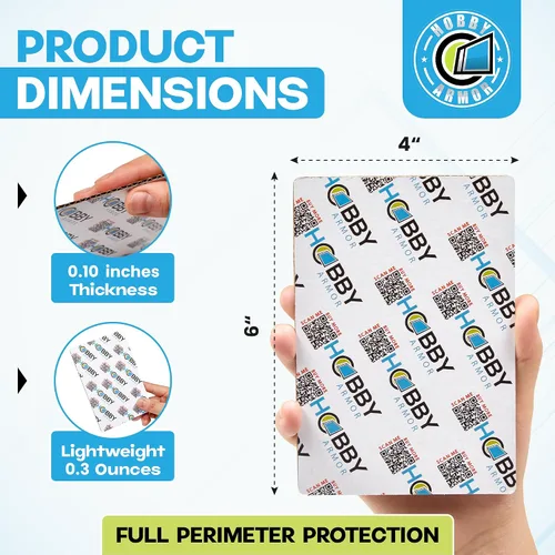 Miniatura 2 de Hobby Armor - Paquete de 100 protectores de envío de tarjetas coleccionables graduadas, 4 x 6 pulgadas con esquinas redondeadas, protector