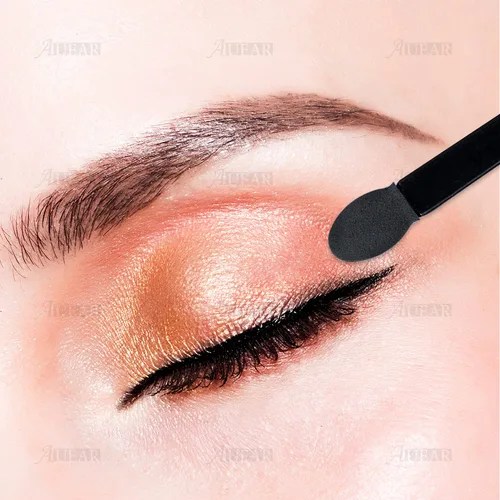 Miniatura 6 de AUEAR, Paquete de 50 pinceles desechables para sombra de ojos, aplicadores de esponja ovalada con punta ovalada, brocha de doble cara, herramienta
