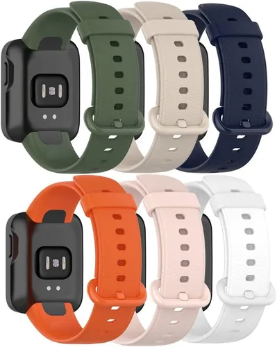Miniatura 8 de Senter Correas de repuesto de goma suave premium de liberación rápida para Xiaomi MI Watch Lite/Redmi Watch Smart Watch Rojo