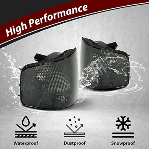 Miniatura 4 de Luces traseras HECASA sin bombillas compatibles con Chevrolet S10 1994-2004 1996-2000 Isuzu Hombre 1994-2004 GMC Sonoma Reemplazo para 5978196 Lente
