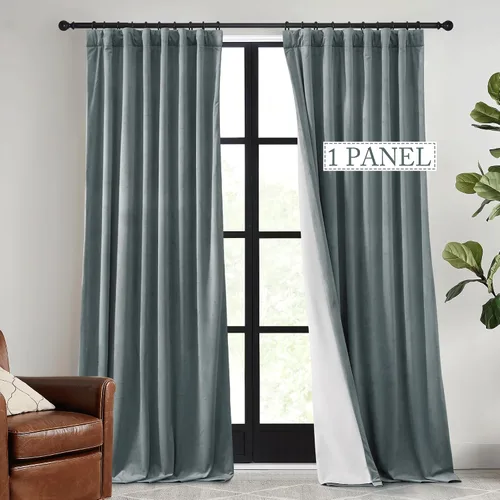 Miniatura 11 de RYB HOME Cortinas de terciopelo beige camello de 84 pulgadas, cortinas de ventana de 2 capas resistentes con cinta plisada, cortinas opacas