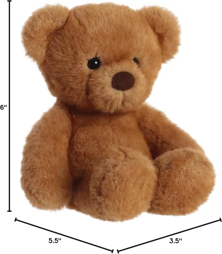 Miniatura 8 de Aurora® Snuggly Softie Bear™ - Compañero reconfortante - Juego imaginativo - Marrón 9 pulgadas