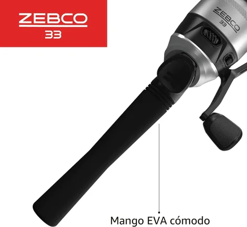 Miniatura 4 de Zebco 33 Spincast Reel and Fishing Rod Combo, 6-Foot 2-Piece Fiberglass Rod with EVA Handle, Quickset Anti-Reverse Fishing Reel with Bite Alert