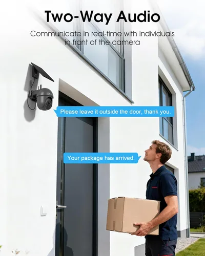 Miniatura 6 de Cámaras de seguridad ARCCTV inalámbricas para exteriores con energía solar, cámara para exteriores con batería de 4MP, vista de 360°, visión