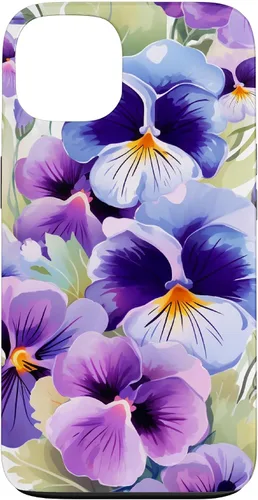 Miniatura 7 de Pansy Flower Pattern Floral Case for iPhone 17