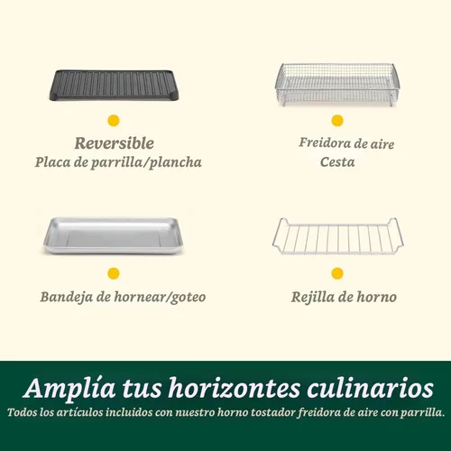 Miniatura 5 de Cuisinart Horno tostador con parrilla y freidora de aire, 1800W 8-1 Horno freidora de aire con opciones de hornear, hornear por convección, Acero